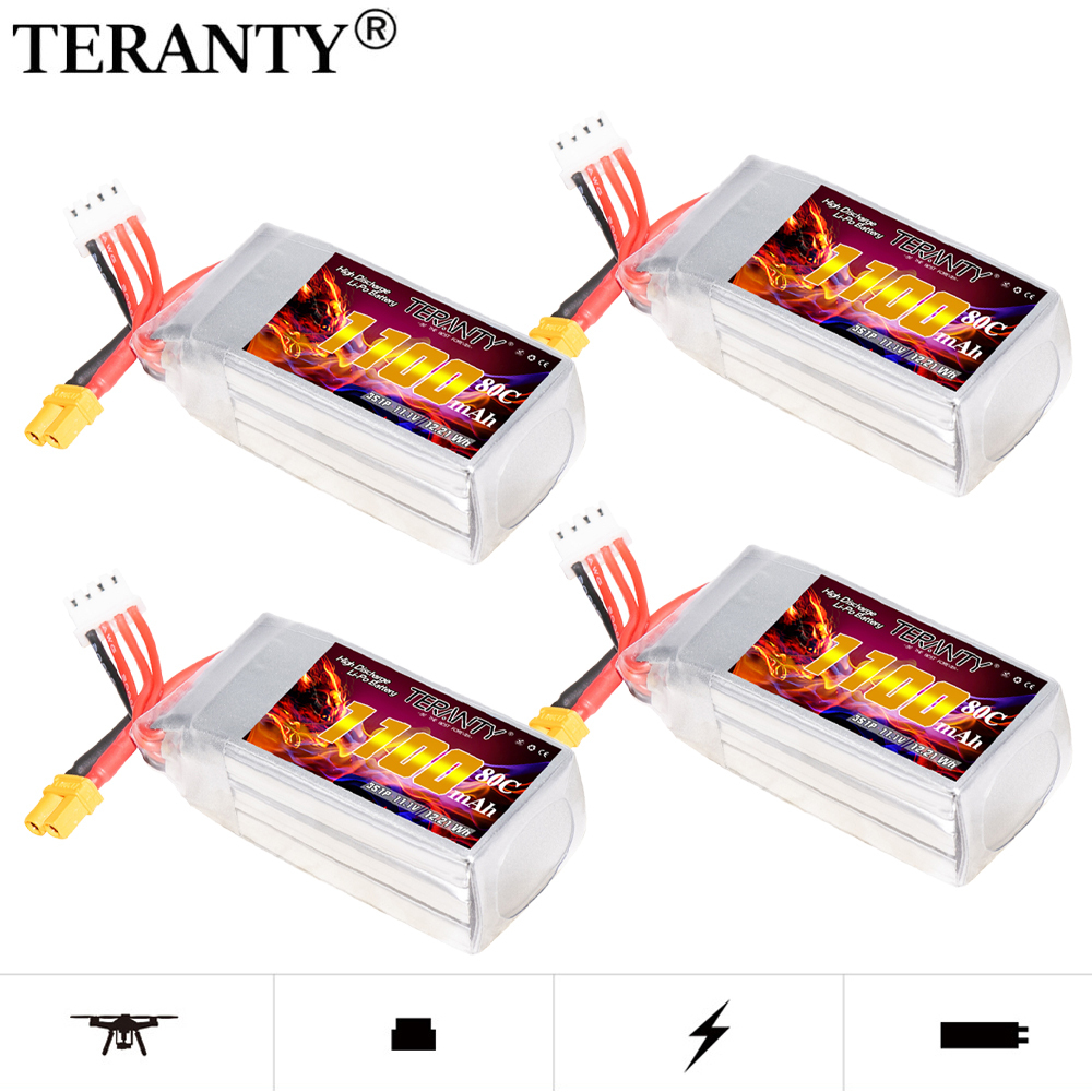 Drone Battery 4S - TERANTY 3S 11.1V 1100mAh 80C/160C LiPo