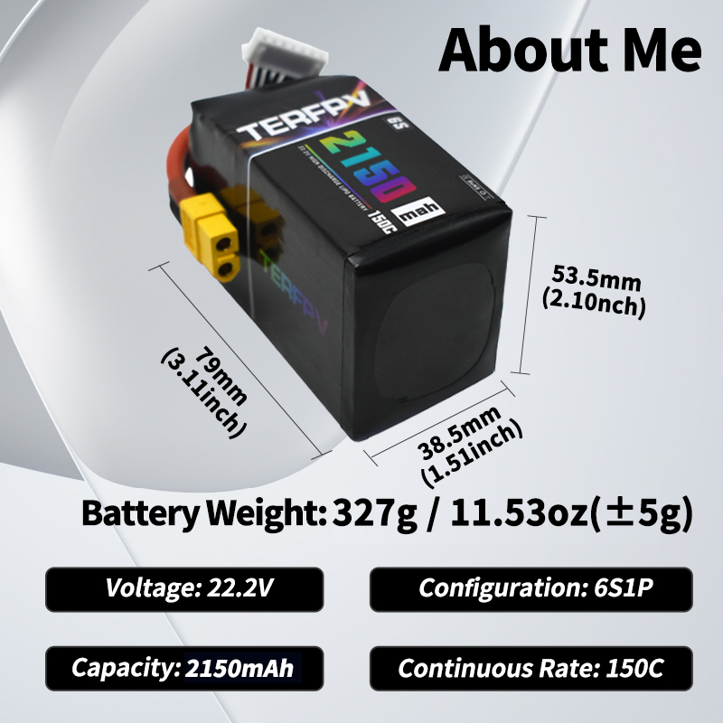 TERFPV Lipo Battery 6S 22.2V 1 - Drone Battery Lipo 评论和价格