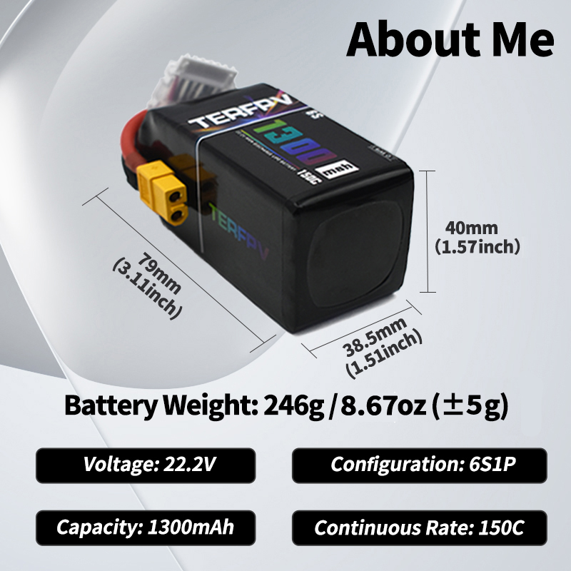 TERFPV Lipo Battery 6S 22.2V 1 - Drone Battery Lipo 评论和价格