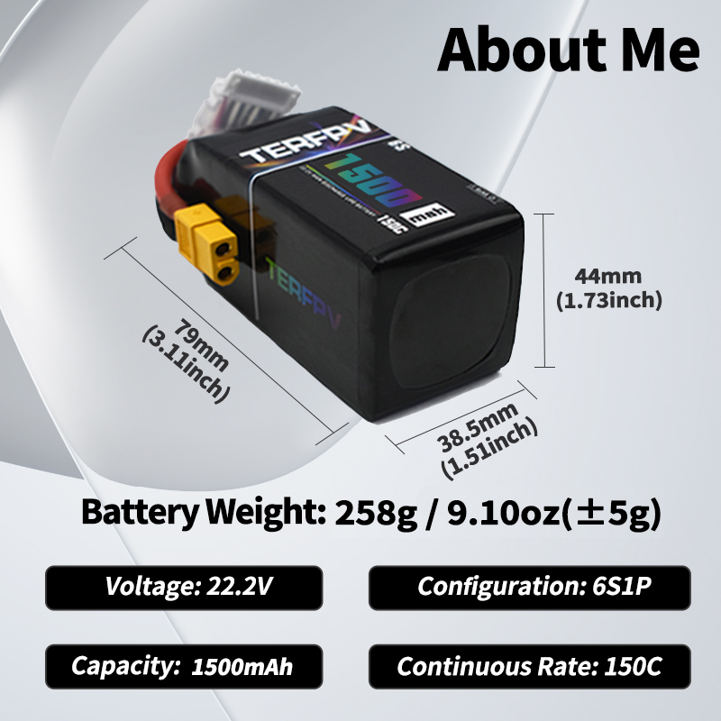 TERFPV Lipo Battery 6S 22.2V 1 - Drone Battery Lipo 评论和价格