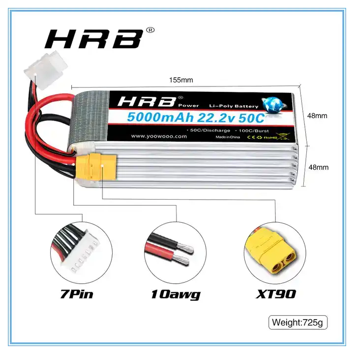 HRB Lipo Battery 2~6S 2200mah/ - Drone Battery 6S 评论和价格