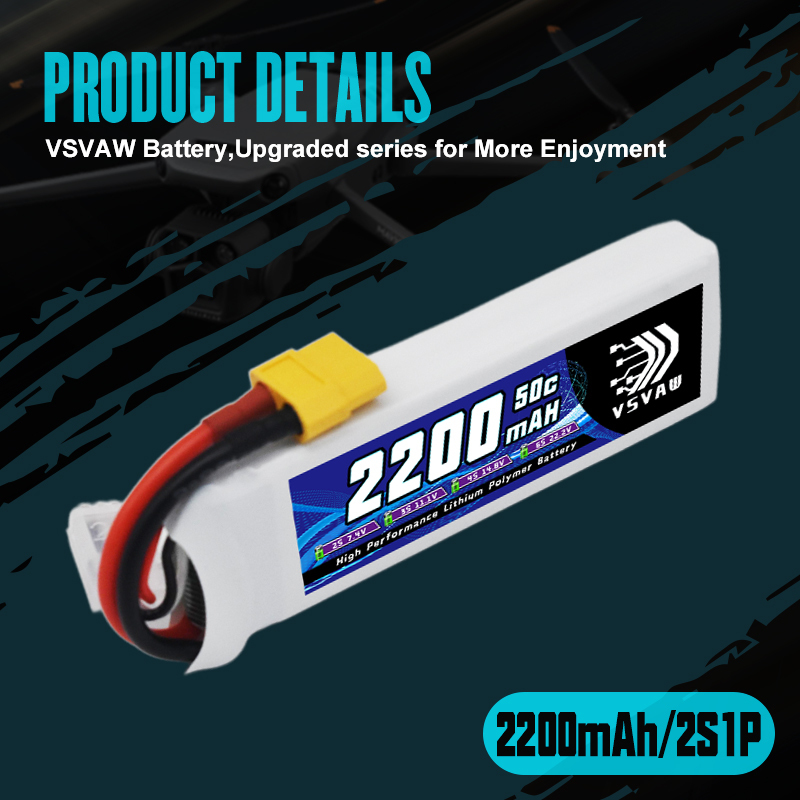 VSVAW 7.4V 2200mah 2S Drone Li - Drone Battery Plate 评论和价格