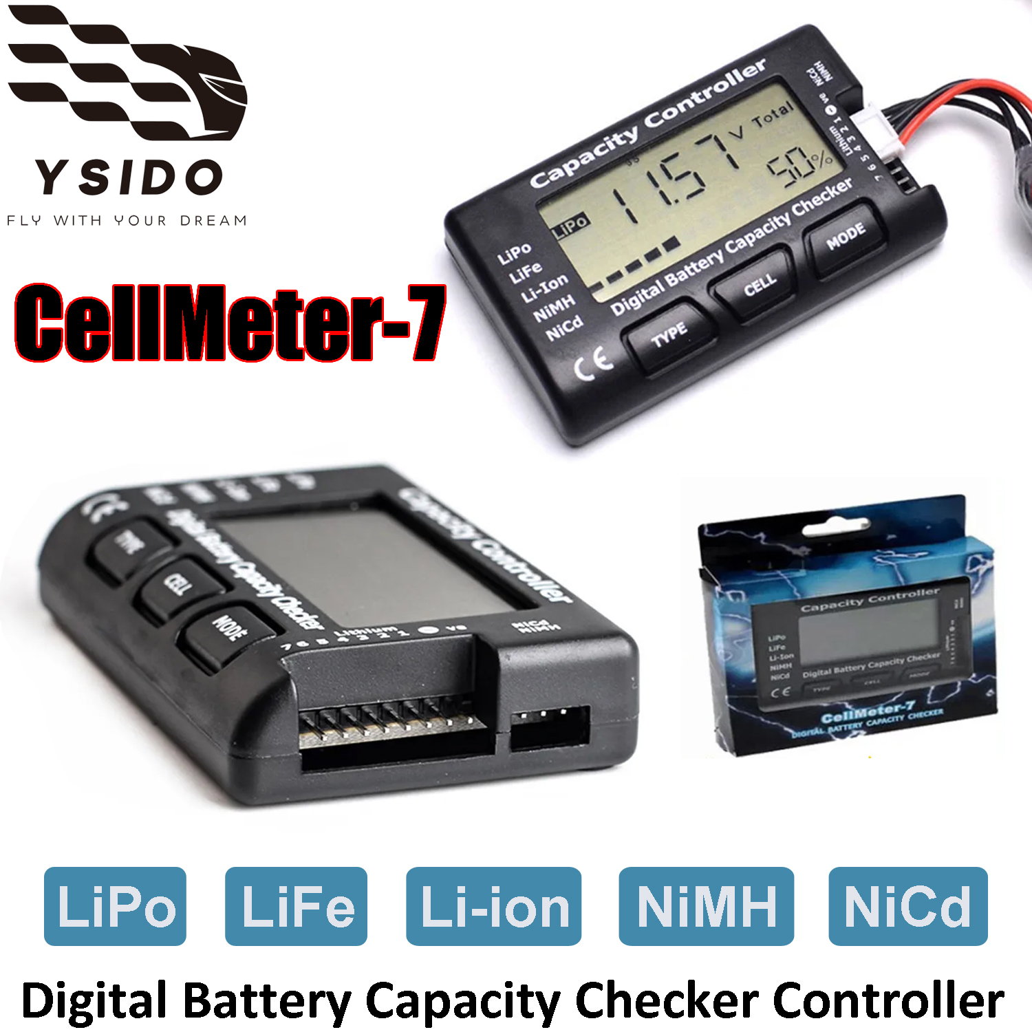 YSIDO CellMeter-7 LiPo Battery - Drone Battery Voltage Checker 评论和价格