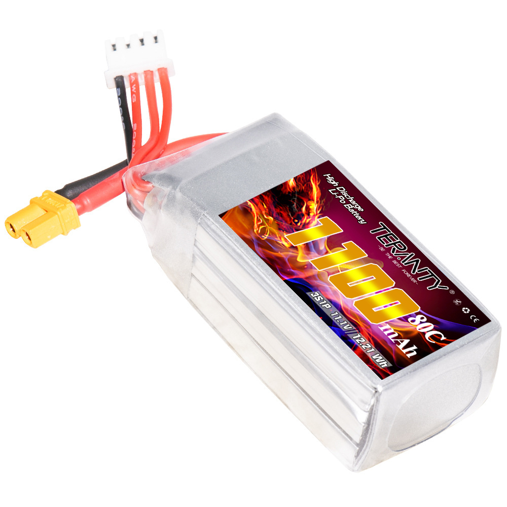 TERANTY 3S 11.1V 1100mAh 80C/1 - Drone Battery 4S 评论和价格