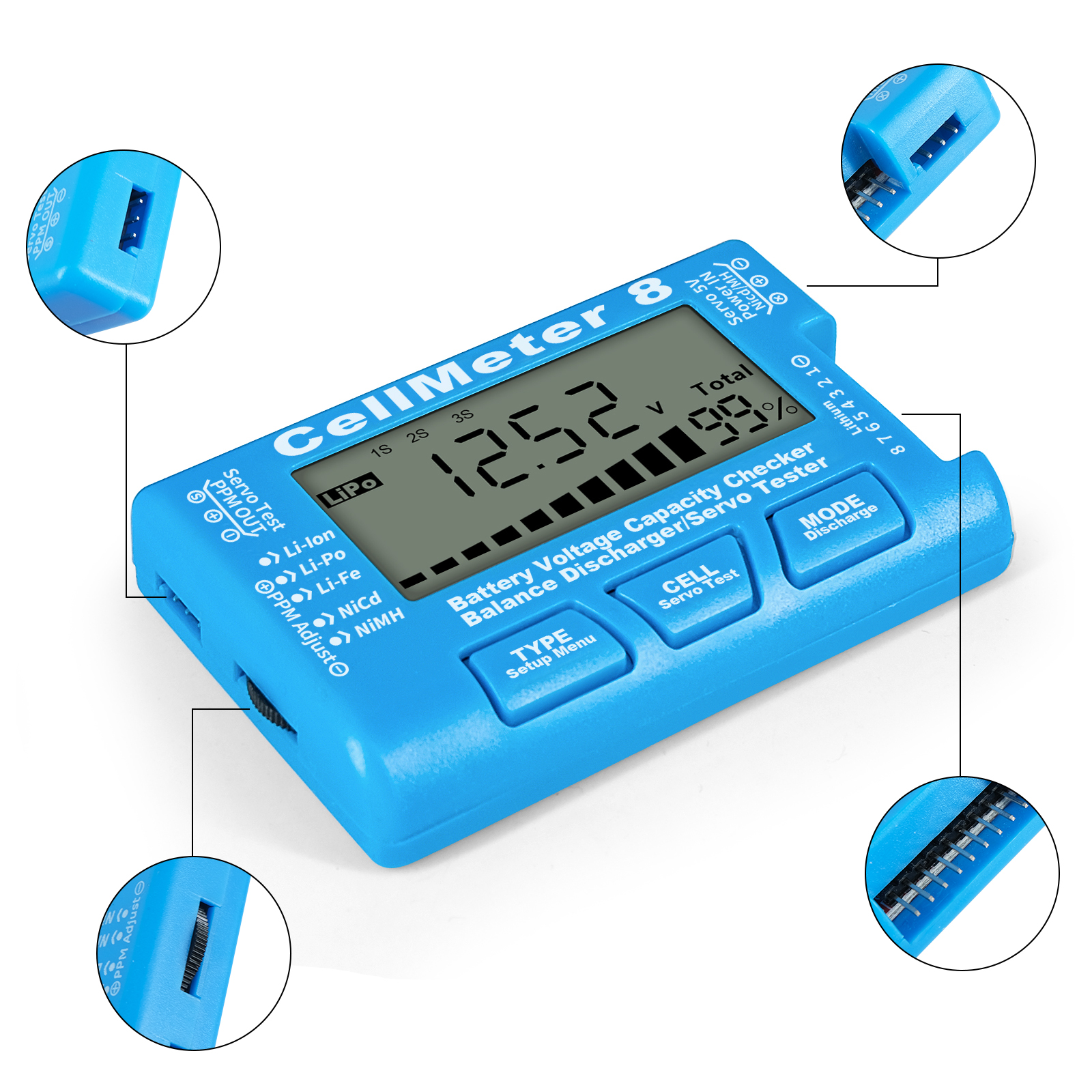8 in 1 CellMeter 8 Battery Cap - Drone Battery Voltage Checker 评论和价格