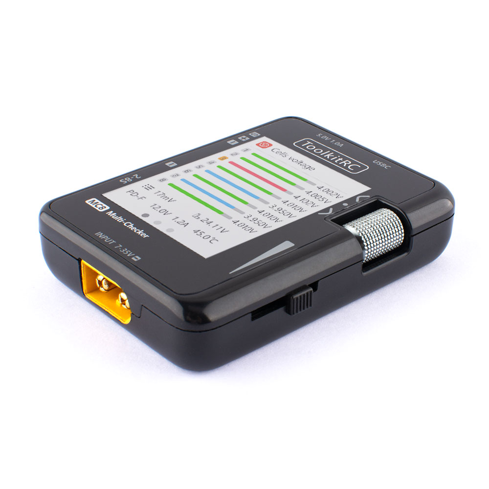 ToolkitRC MC8 Mini Size Cell c - Drone Battery Voltage Checker 评论和价格