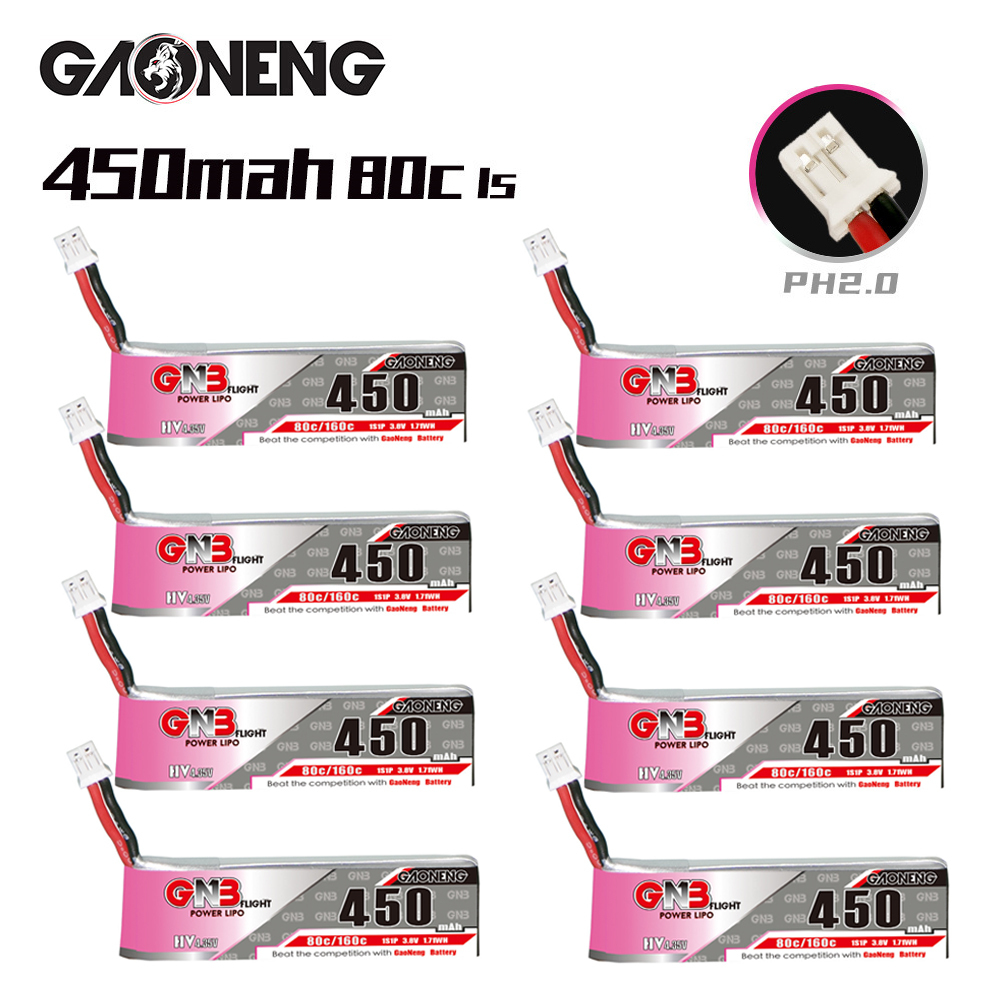 GNB HV 1S 3.8V 450mAh 80C/160C - Drone Battery Lipo 评论和价格