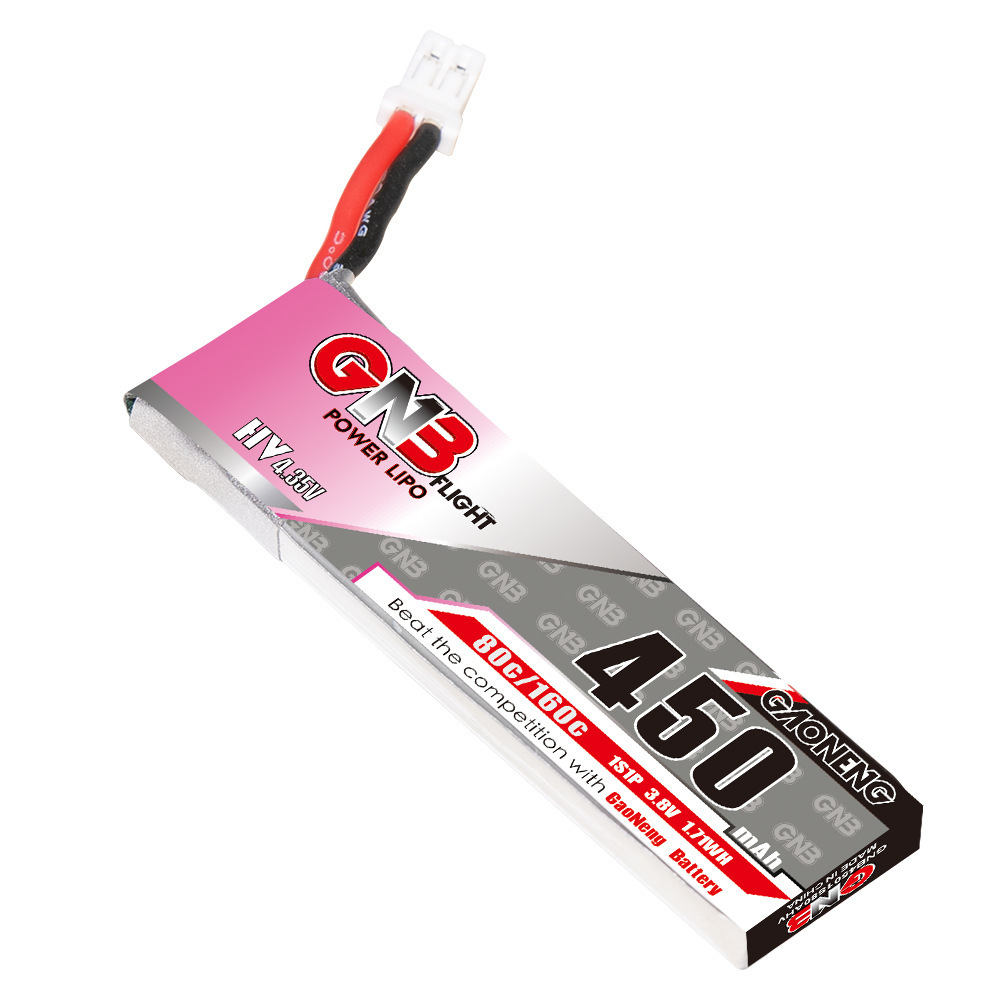 GNB HV 1S 3.8V 450mAh 80C/160C - Drone Battery Lipo 评论和价格