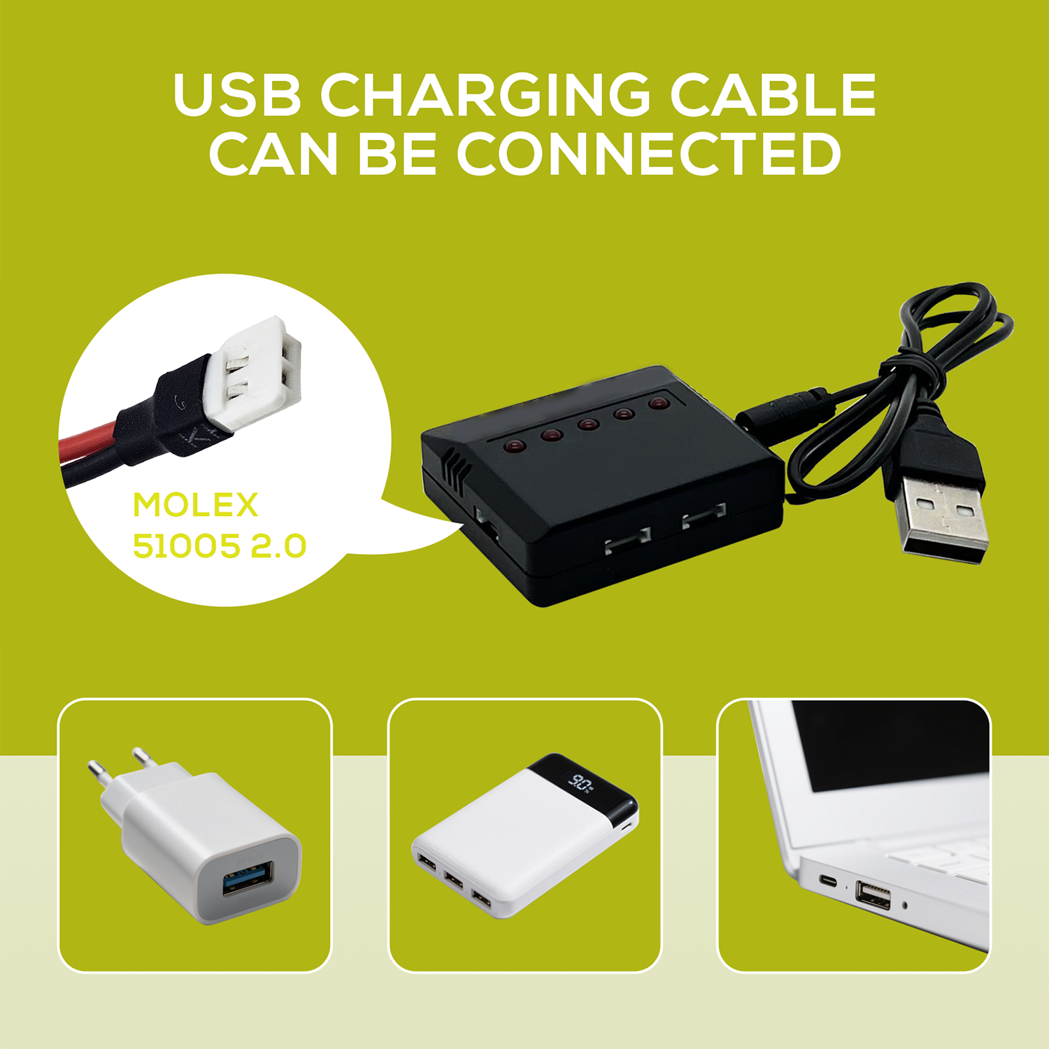 5Pcs 3.7V 500mAh LiPo Batterie - Drone Battery Balance Charger 评论和价格